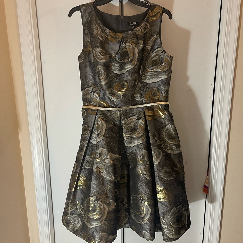 Sleeveless Gunmetal Gray Cocktail Dress